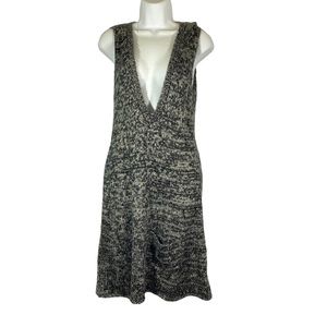 Krochetta By Papillon Gray Knitted V Neck Jumper Dress Size Large